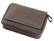 Produktbild Angelo Pfeifentasche echtes Leder braun für 4 Pfeifen