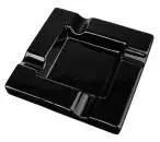 Design Zigarrenascher Keramik schwarz quadratisch 4 Ablagen 20x20x4cm