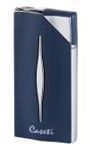 Produktbild Caseti Paris Jet blau matt chrom Feuerzeug mit 1-fach Jet-Flamme