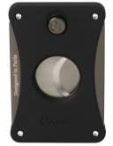 Produktbild Caseti Zigarrenabschneider Doppelklingen Cutter schwarz matt anthrazit Ring 54 / 21mm Schnitt