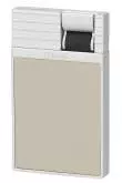 Produktbild Caseti Paris grau-beige matt silbern glatt Feuerzeug mit Flat Jet-Flamme