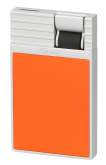 Produktbild Caseti Paris orange matt silbern glatt Feuerzeug mit Flat Jet-Flamme