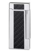 Produktbild Caseti Paris chrom schwarz Carbon Feuerzeug mit Steinzündung