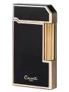 Caseti Paris Serie Rom gold schwarz Feuerzeug mit Steinzündung