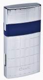 Produktbild Caseti Paris Nizza Jet chrom blau mit Muster Feuerzeug mit 1-fach Jet-Flamme