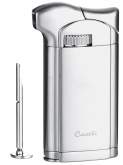 Produktbild Caseti Paris chrom Satin Pfeifenfeuerzeug mit Piezozündung