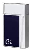 Produktbild Caseti Paris Soleil Jet chrom blau Feuerzeug mit 1-fach Jet-Flamme