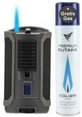 Produktbild Colibri Apex II anthrazit metallic schwarz Feuerzeug mit Jet-Flamme