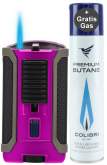 Produktbild Colibri Apex II pink metallic schwarz Feuerzeug mit Jet-Flamme