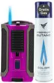 Produktbild Colibri Apex II pink metallic schwarz Feuerzeug mit Jet-Flamme