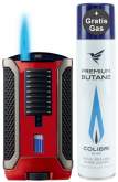 Produktbild Colibri Apex II rot metallic schwarz Feuerzeug mit Jet-Flamme