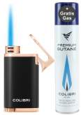 Produktbild Colibri Belmont II schwarz rosegold Feuerzeug 1-fach Jet Flamme