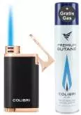 Produktbild Colibri Belmont II schwarz rosegold Feuerzeug 1-fach Jet Flamme
