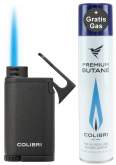 Produktbild Colibri Belmont II schwarz metallic Feuerzeug 1-fach Jet Flamme