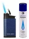 Colibri Feuerzeug Evo Carbon Design blau 1-fach Jet-Flamme