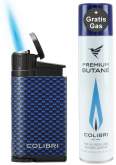 Produktbild Colibri Evo blau Carbon Design Feuerzeug 1-fach Jet-Flamme