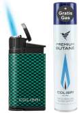 Produktbild Colibri Evo grün Carbon Design Feuerzeug 1-fach Jet-Flamme
