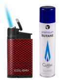 Produktbild Colibri Feuerzeug Evo Carbon Design rot 1-fach Jet-Flamme