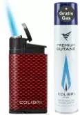 Produktbild Colibri Evo rot Carbon Design Feuerzeug 1-fach Jet-Flamme