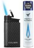 Produktbild Colibri Evo schwarz Carbon Design Feuerzeug 1-fach Jet-Flamme