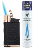 Produktbild Colibri Evo schwarz rosegold Feuerzeug 1-fach Jet-Flamme