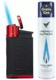 Produktbild Colibri schwarz rot Evo Feuerzeug 1-fach Jet-Flamme