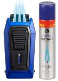 Produktbild Colibri Feuerzeug Quantum mit 3-fach Jet-Flamme blau-schwarz