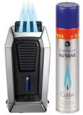 Produktbild Colibri Feuerzeug Quantum mit 3-fach Jet-Flamme chrom-schwarz
