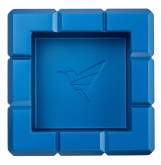 Produktbild Colibri Zigarrenascher Heritage Cube blau Metall 4 Ablagen quadratisch