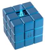 Produktbild Colibri Heritage Cube blau Tischfeuerzeug mit Softflamme und Doppel-Jetflamme