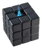 Produktbild Colibri Heritage Cube schwarz Tischfeuerzeug mit Softflamme und Doppel-Jetflamme