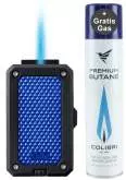 Produktbild Colibri Rally blau - schwarz matt Feuerzeug 1-fach Jet-Flamme