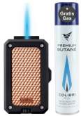 Produktbild Colibri Rally rosegold - schwarz matt Feuerzeug 1-fach Jet-Flamme