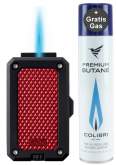 Produktbild Colibri Rally rot - schwarz matt Feuerzeug 1-fach Jet-Flamme