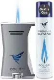 Produktbild Colibri Slim anthrazit - chrom Feuerzeug mit Jet-Flamme