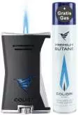 Produktbild Colibri Slim schwarz - chrom Feuerzeug mit Jet-Flamme