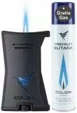 Produktbild Colibri Slim schwarz - schwarz Feuerzeug mit Jet-Flamme