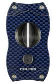 Colibri V-Cut Kerbschnitt Zigarrencutter Carbon blau