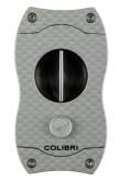 Colibri V-Cut Kerbschnitt Zigarrencutter Carbon silber