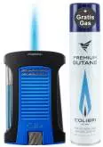 Produktbild Colibri Daytona II blau schwarz Feuerzeug mit Jet-Flamme