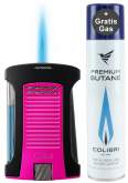 Produktbild Colibri Daytona II pink schwarz Feuerzeug mit Jet-Flamme