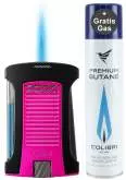 Produktbild Colibri Daytona II pink schwarz Feuerzeug mit Jet-Flamme