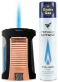 Produktbild Colibri Daytona II rosegold schwarz Feuerzeug mit Jet-Flamme