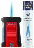 Produktbild Colibri Daytona II rot schwarz Feuerzeug mit Jet-Flamme
