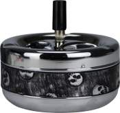 Produktbild Drehascher Skull chrom - grau 13cm