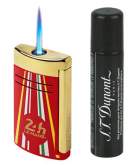 Produktbild S.T. Dupont Feuerzeug MaxiJet 24h Le Mans rot gold Jet-Flamme 020090 + Gas