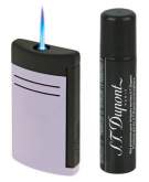 Produktbild S.T. Dupont Feuerzeug MaxiJet Jet-Flamme Purple Flieder schwarz matt 020162 + Gas