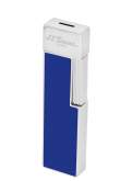 Produktbild S.T. Dupont Twiggy Feuerzeug blau chrom mit Fackel Jet Flamme 030005
