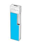 Produktbild S.T. Dupont Twiggy Feuerzeug hellblau chrom mit Fackel Jet Flamme 030007