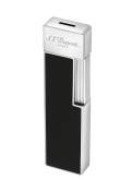 Produktbild S.T. Dupont Twiggy Feuerzeug schwarz chrom mit Fackel Jet Flamme 030001
